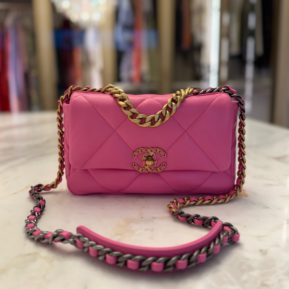Chanel 19 Barbie Pink Bag in Medium